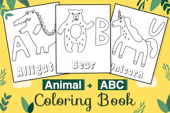 ABC and Animals Coloring Book for KDP: Boost Your Low-Content Publishing Business