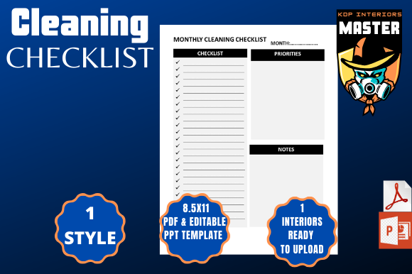 Cleaning Checklist Planner: Your 3-Year Low-Content Book for KDP