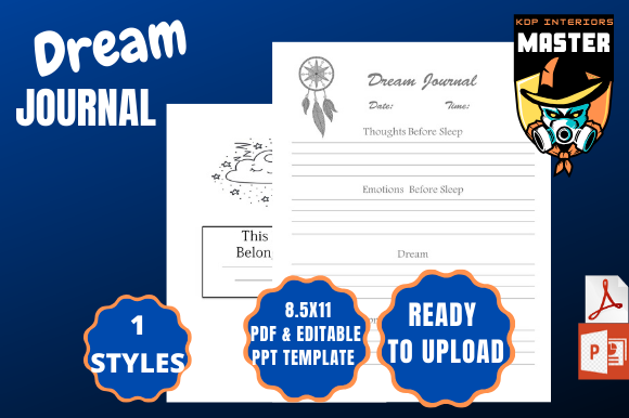 Dream Journal Ready to Upload for Amazon KDP