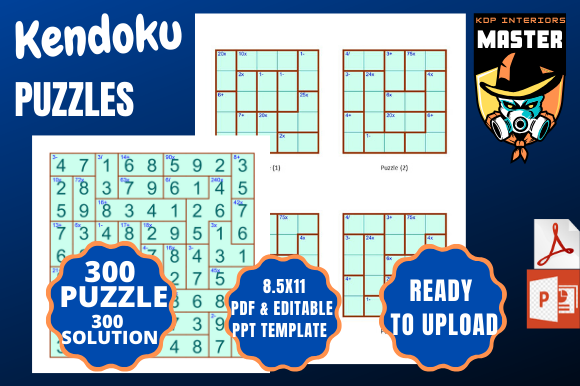 Kendoku 300 Puzzles and Solutions: Practical Uses for Puzzle Lovers and Content Creators
