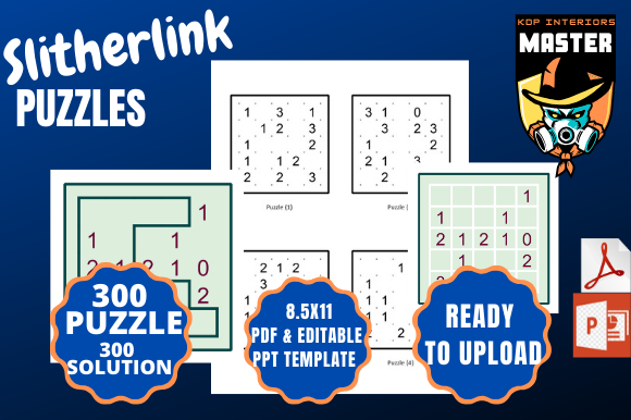 Slitherlink 300 Puzzles and Solutions: A Practical Resource for Puzzle Enthusiasts and Amazon KDP Publishers