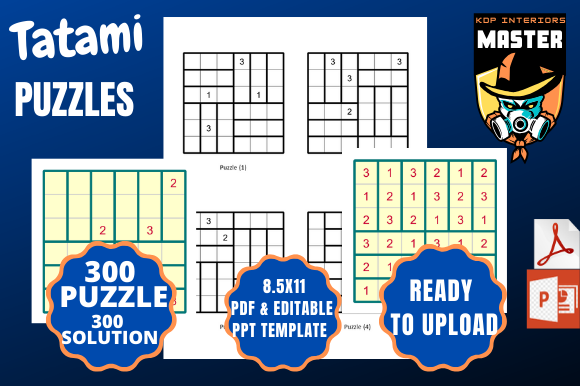 Tatami 300 Puzzles 300 Solutions: A Practical Resource for Puzzle Enthusiasts and Amazon KDP Publishers